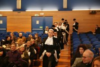 L'ingresso della commissione di laurea