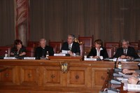 Da sinistra: l'assessore regionale Alessia Rosolen, l'arcivescovo di Udine Pietro Brollo, il presidente della Provincia di Udine Pietro Fontanini, il rettore dell'Ateneo di Udine Cristiana Compagno, il sindaco di Udine Furio Honsell