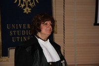 La professoressa Maddalena Del Bianco tiene la prolusione