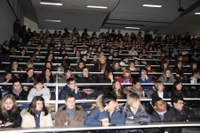 Gli studenti alla cerimonia di inaugurazione