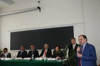 Tavolo dei relatori all'inaugurazione