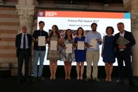 PhD Award, da sinistra: Roberto Pinton, Fabio Valoppi, Rubina Romanello, Anna Spangher, Alessandra Dall'Acqua, Diego Cavallotti, Maria Cristina Nicoli, Fulvio Marcello Zendrini