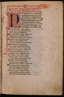 Incipit del Codice della Divina Commedia conservato nella Biblioteca Florio