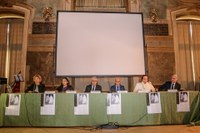 Tavolo saluti: da sinistra Zilli, Sandhu, Fontanini, Pinton, Riem, Freschi