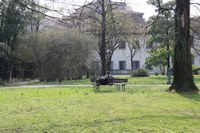 Scorcio giardino interno di palazzo Antonini