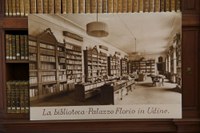 Un'immagine storica della biblioteca a palazzo Florio