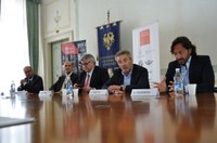 Da sinistra Andrea Giacomelli, Marco Sartor, Arrigo Bonutto, Alberto Felice De Toni, Giovanni Cadamuro