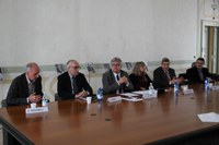 Da sinistro Alessandro Trovarelli, Stefano Grimaz, Alberto Felice De Toni, Maria Cristina Pedicchio, Norberto Tonini, Marco Mucciarelli