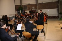 La Friuli Sinfonietta - Orchestra d'archi del Conservatorio statale di musica Jacopo Tomadini di Udine, diretta dal maestro Walter Themel, che ha aperto la cerimonia