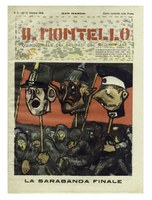 Mario Sironi, La sarabanda finale, copertina de “Il Montello”, n. 3, 15 ottobre 1918