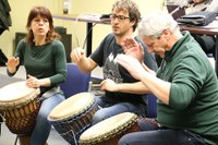 Tamburi djembe , Maestro Roberto Lugli con alcuni elementi della sua scuola