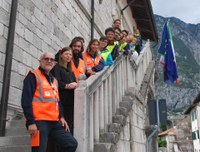 Stefano Grimaz con gli studenti della Serm Academy 2017, a Venzone