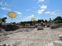 Il mosaico a grandi tessere nel settore nord