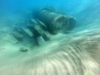 Messa in luce del carico secondario di blocchetti lapidei (foto di Massimo Capulli)