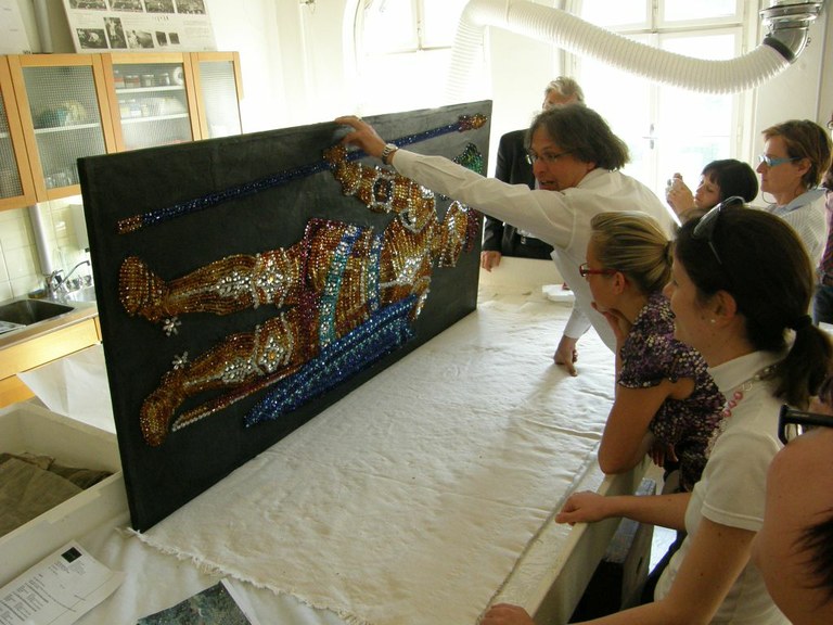 Nel laboratorio del Bundesdenkmalamt (Vienna)